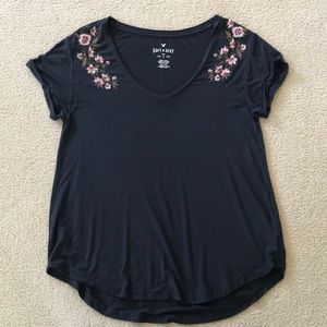 Floral Embroidered Tee